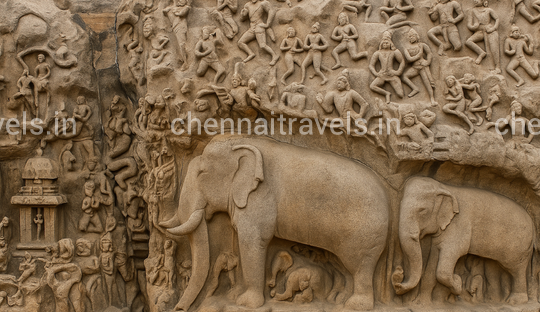Arjuna's penance in mahabalipuram