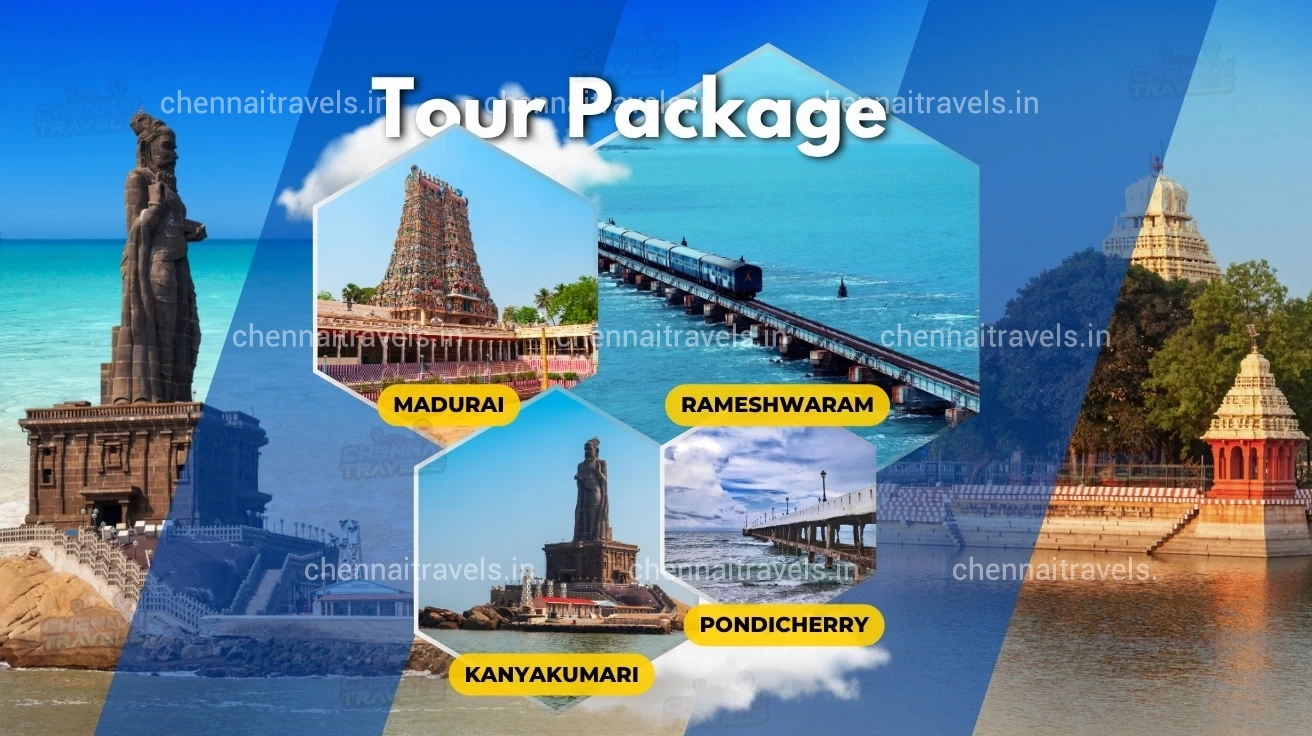 Chennai to Pondicherry Rameshwaram Kanyakumari Madurai Tour Packages